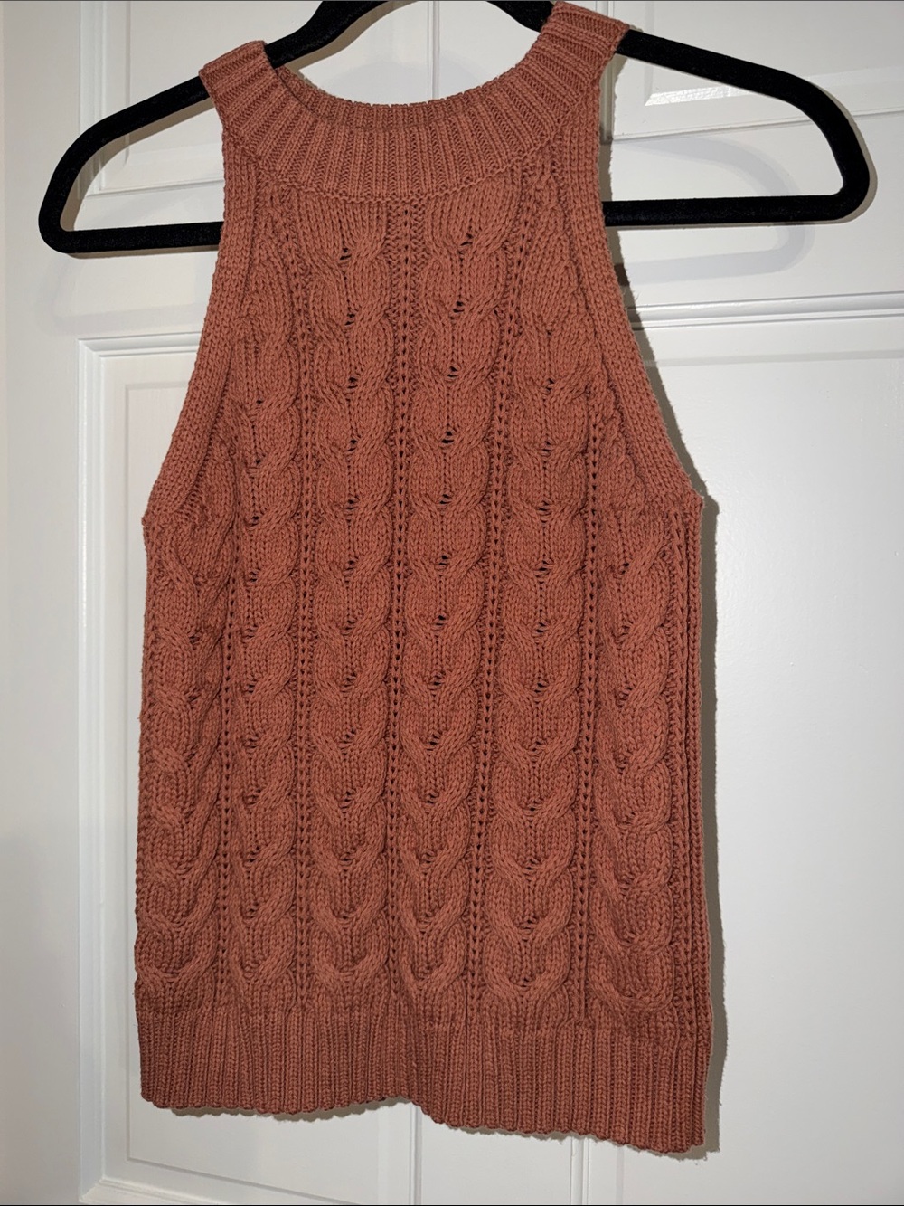 a new day Cable Knit Sleeveless Tank - Rusty Coral
